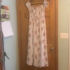 White floral print dress